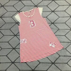 white pink stripy dress size 24 month